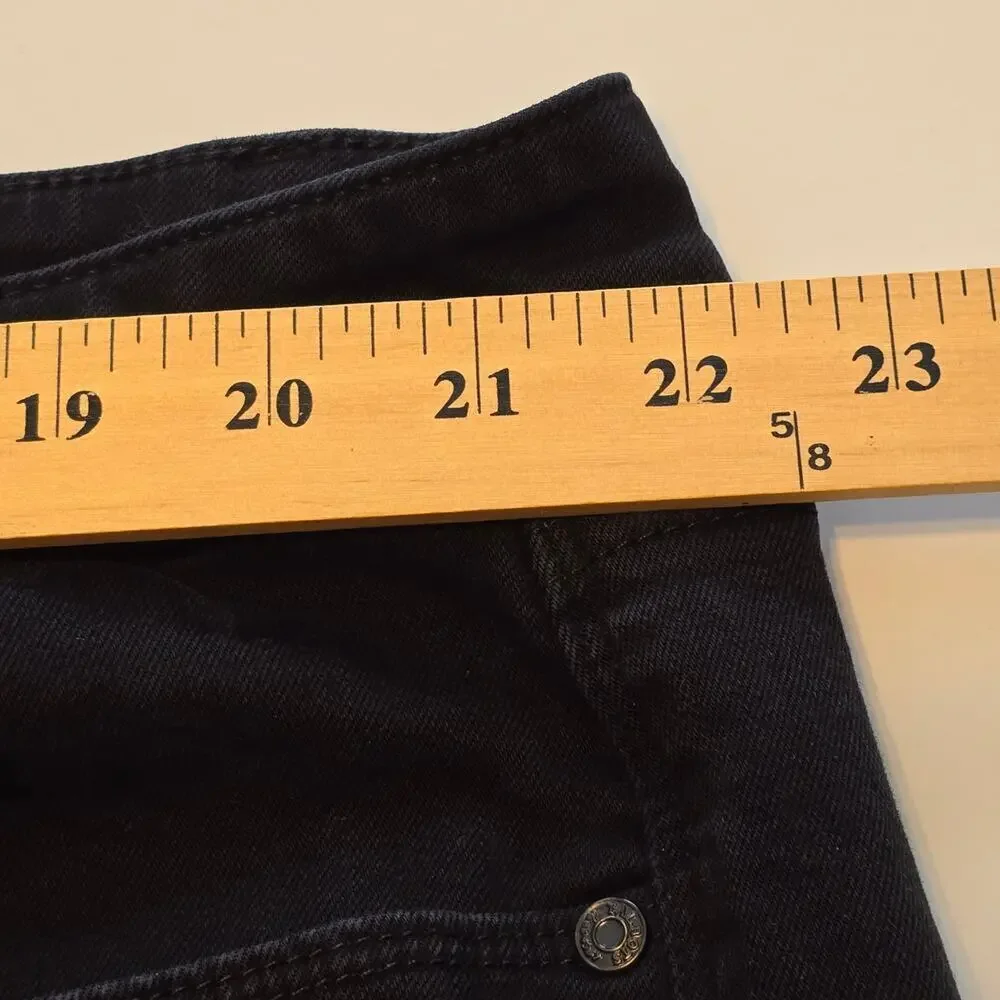 Talbots Denim Capri Womens Plus Size 24W Black Flawless Five Pocket Stretch